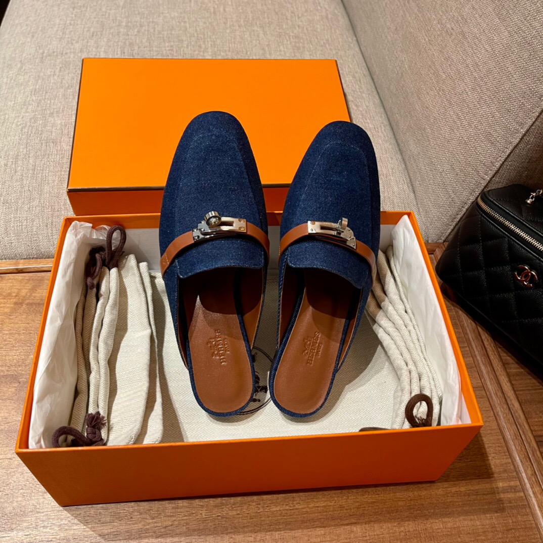 에르메스 2022 여성용 뮬 슬리퍼 WA613 S8