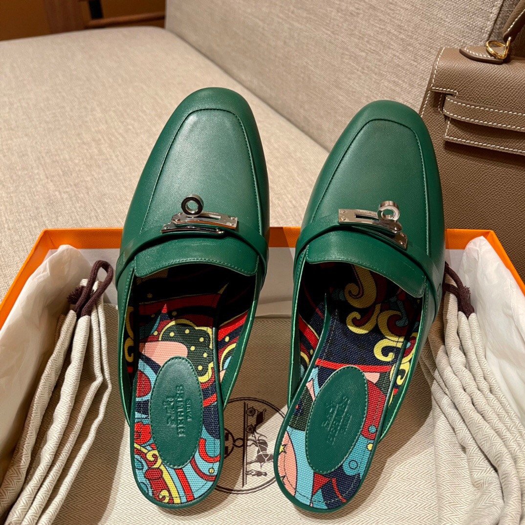 에르메스 2022 여성용 뮬 슬리퍼 WA618 S8