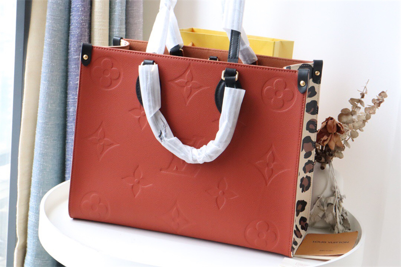 루이비통 온더고 MM 모노그램 앙프렝뜨 레오파드 카라멜 M58521 XL