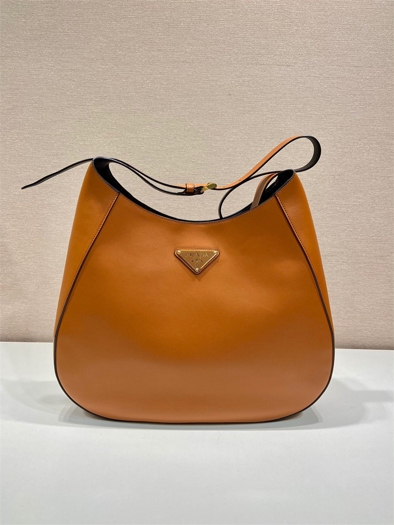 프라다 탑스티치가 라지 가죽 숄더백 1BC181 PD1-B