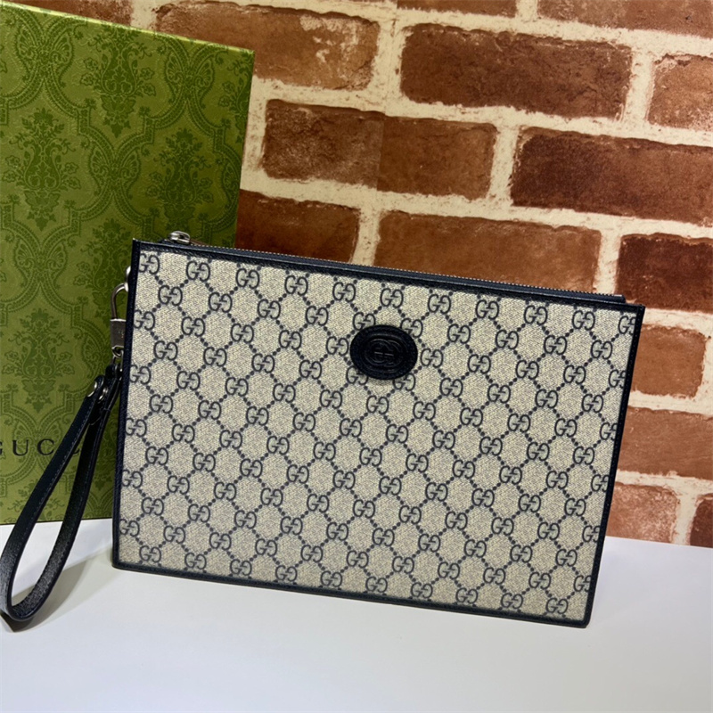 구찌 인터로킹 장식의 파우치 672953 BG-GC