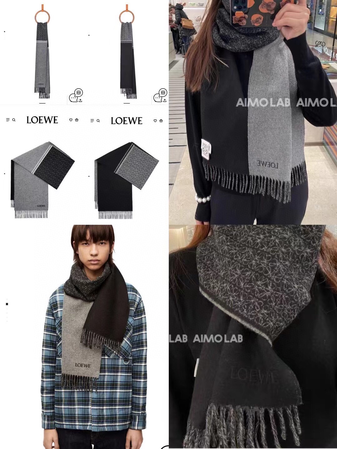 로에베 캐시미어 스카프 SN1015 SG1_A