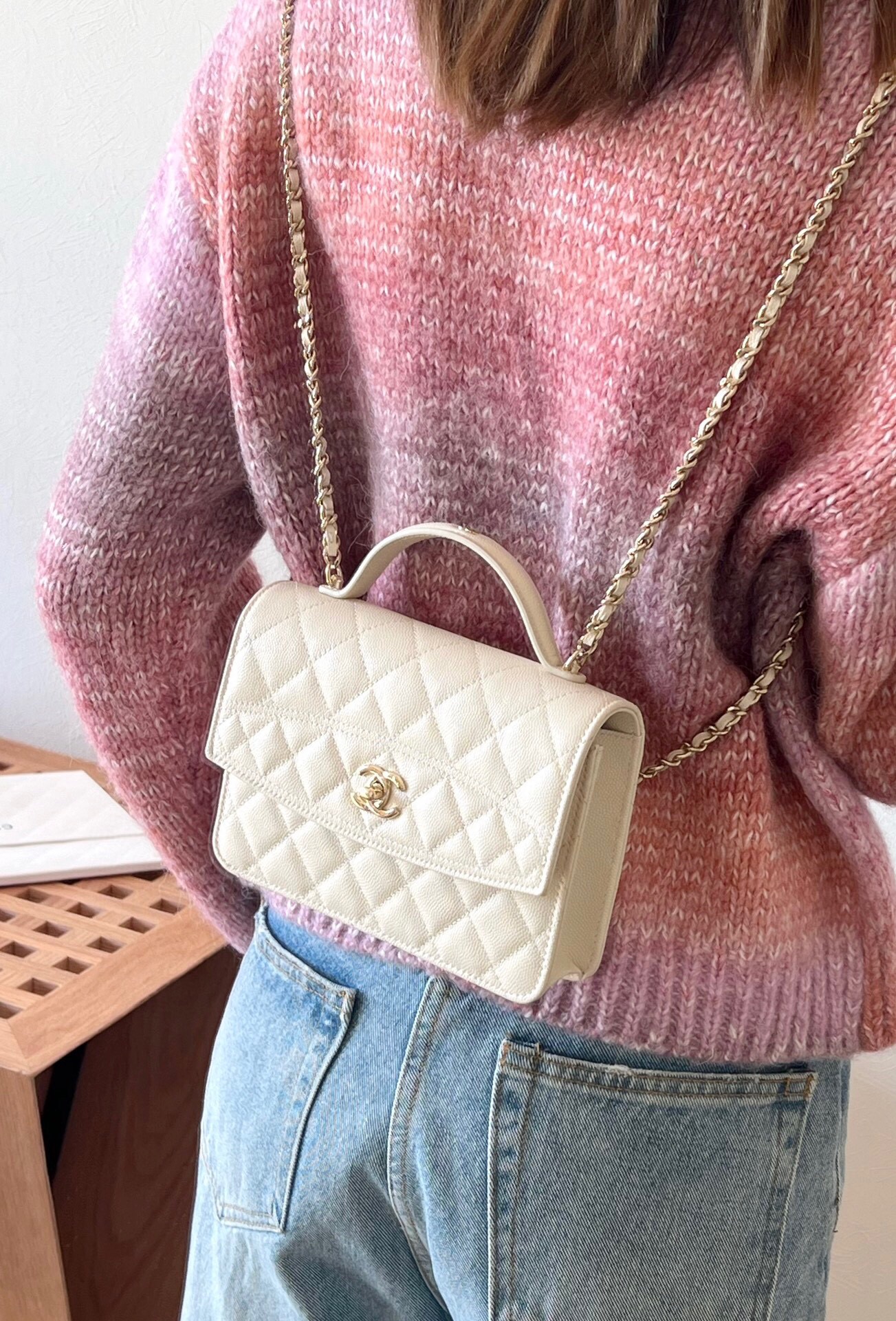 [홍콩명품.CHANEL] 샤넬 탑핸들 플랩백 CN270 XC