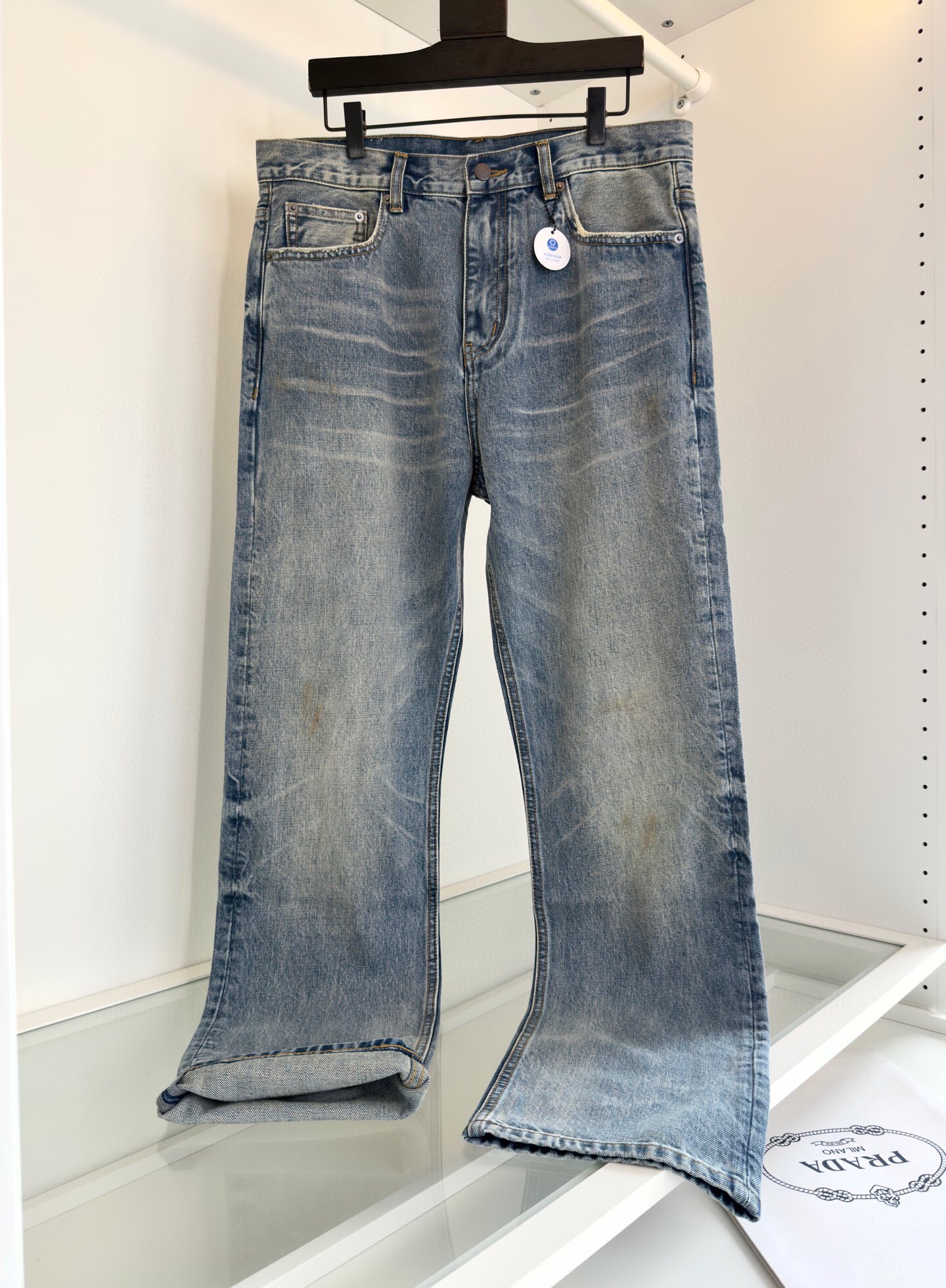 프라다 2025 남성용 청바지 PD1194 YB 스트레이트