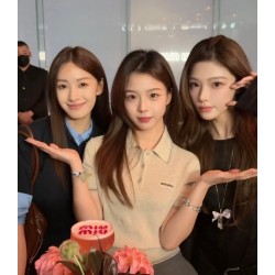 미우미우 2025 여성용 니트반팔 WA5305 JS