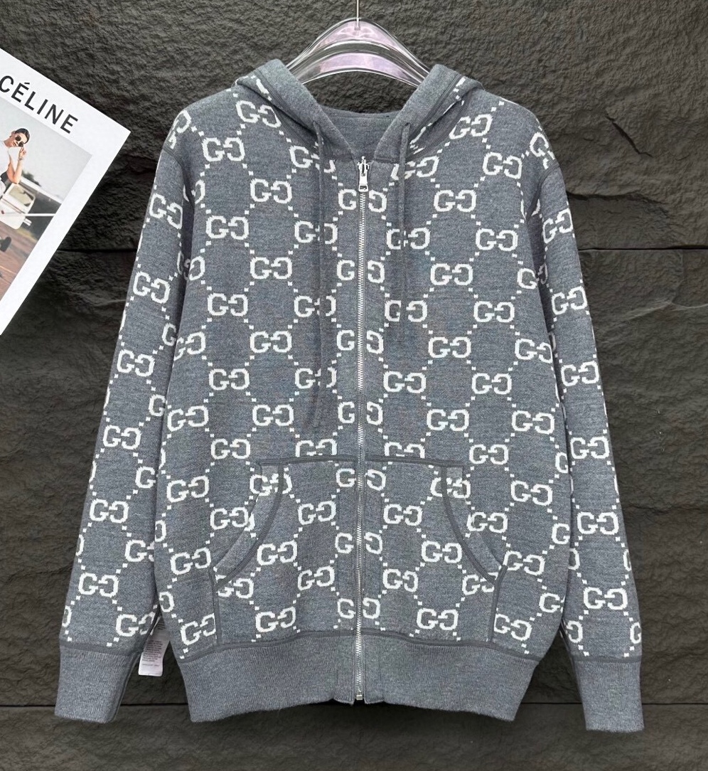 구찌 2025 남성용 울혼방 양면 가디건 자켓 GC407 PD