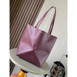 로에베 퍼즐 폴드 토트백 샤이니 카프스킨 와인 NMW