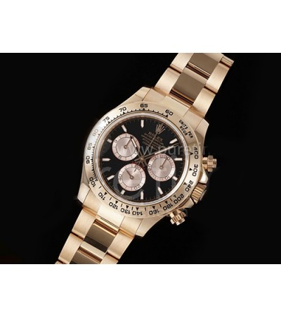 ROLEX 로렉스 롤렉스 데이토나 126505 크로노 로즈골드 로즈골드/블랙 다이얼, 메탈밴드