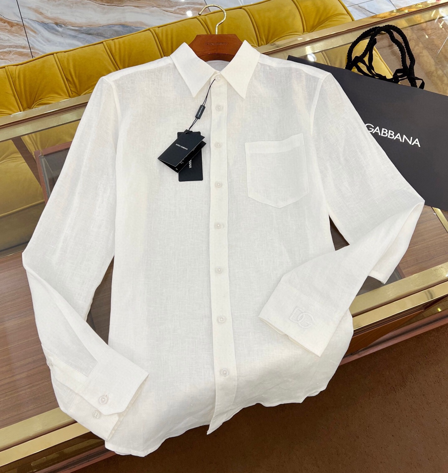 [홍콩명품] 돌체앤가바나 2025 남성용 린넨 셔츠 DG398 HD  홍콩명품의류,구매대행,온라인명품
