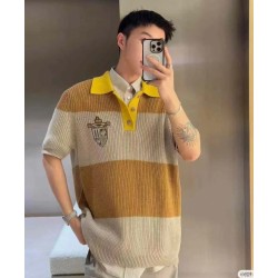 [홍콩명품,FENDI] 펜디 25SS 로고 카라 자수 니트 반팔 티셔츠 FD539 HD, 홍콩명품의류,구매대행,온라인명품