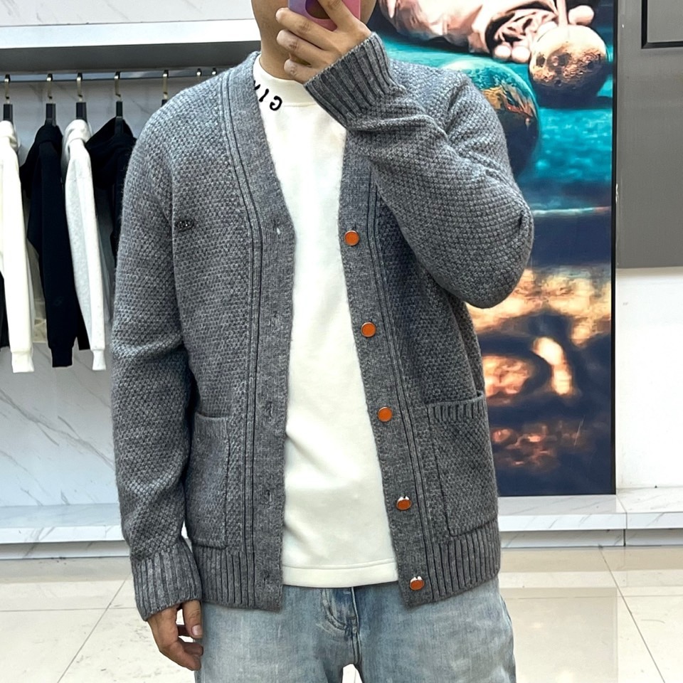 [홍콩명품.HERMES] 에르메스 2025 남성용 울가디건 HM483 PD  홍콩명품의류,구매대행,온라인명품