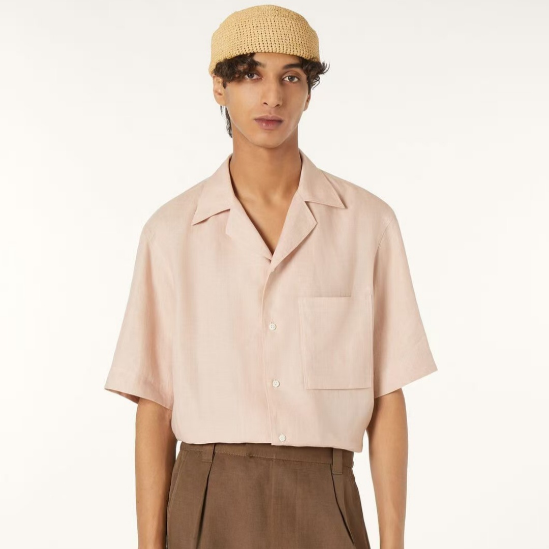 [홍콩명품.Loro Piana] 로로피아나 2026 남성 린넨 반팔셔츠 LP940 HD 홍콩명품의류,구매대행,온라인명품