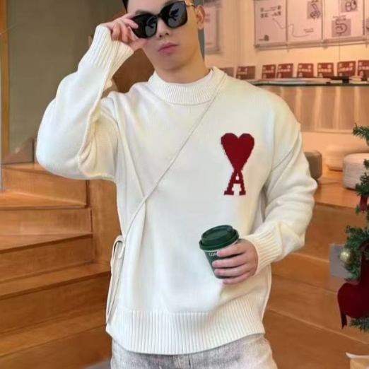 [홍콩명품.AMI] 아미 2026 남성용 울풀오버 AM054 HD 홍콩명품의류,구매대행,온라인명품