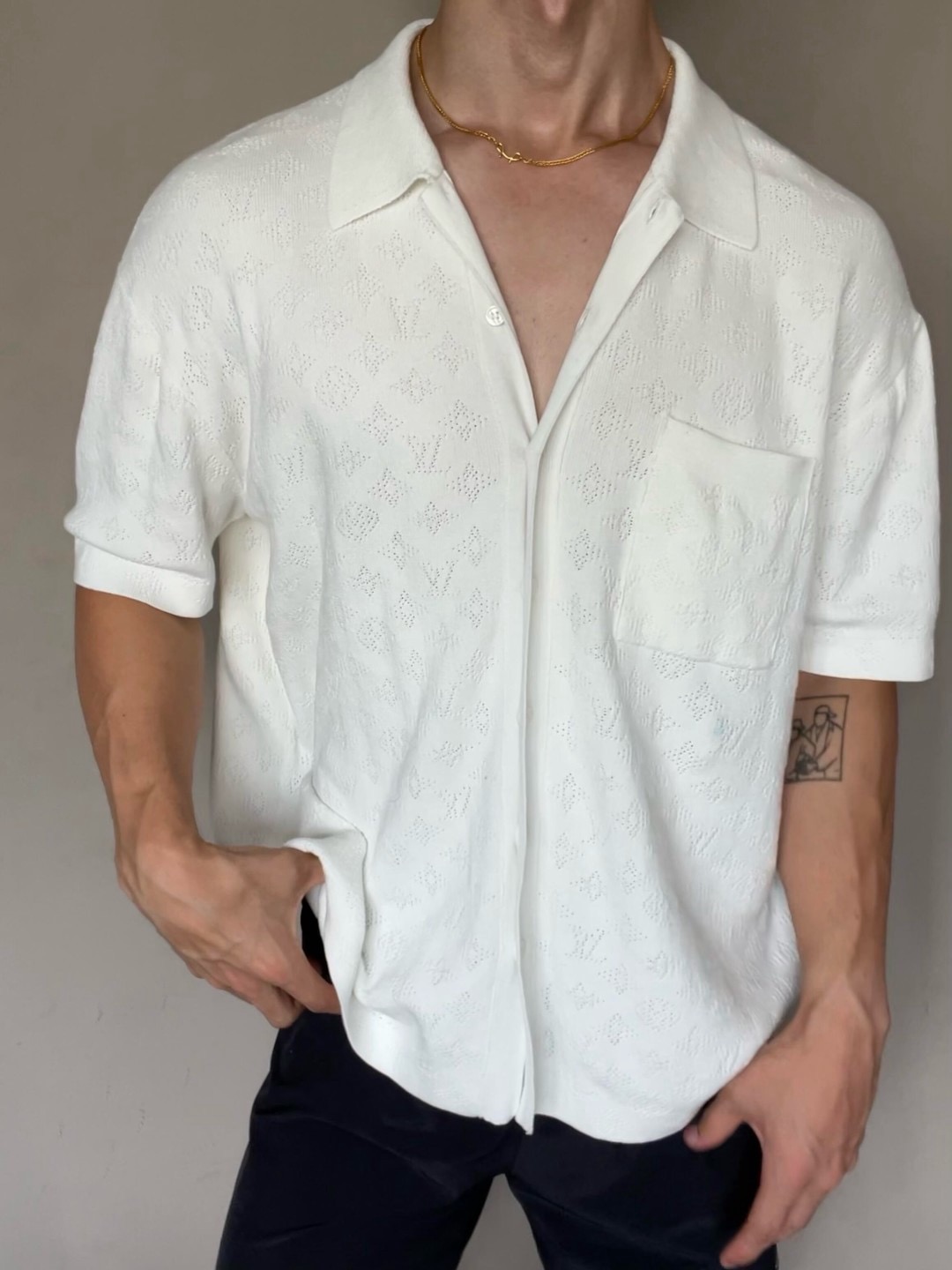 [홍콩명품.LOUIS VUITTON] 루이비통 2026 남성용 니트반팔 LV2762 PD 홍콩명품의류,구매대행,온라인명품