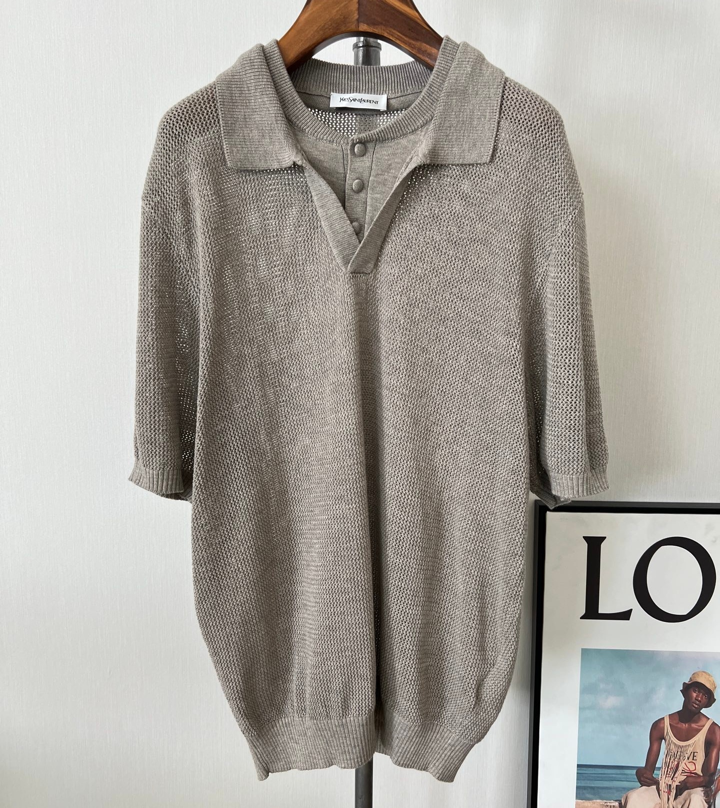 [홍콩명품.SAINT LAURENT] 생로랑 2026 남성용 니트반팔 YSL088 PD 홍콩명품의류,구매대행,온라인명품