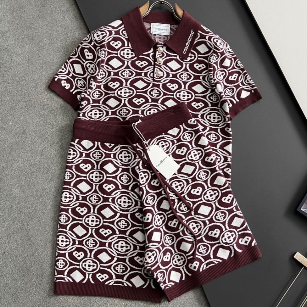 [홍콩명품.CASABLANCA] 카사블랑카 2026 남성용 니트반팔세트 GT516 HD 홍콩명품의류,구매대행,온라인명품