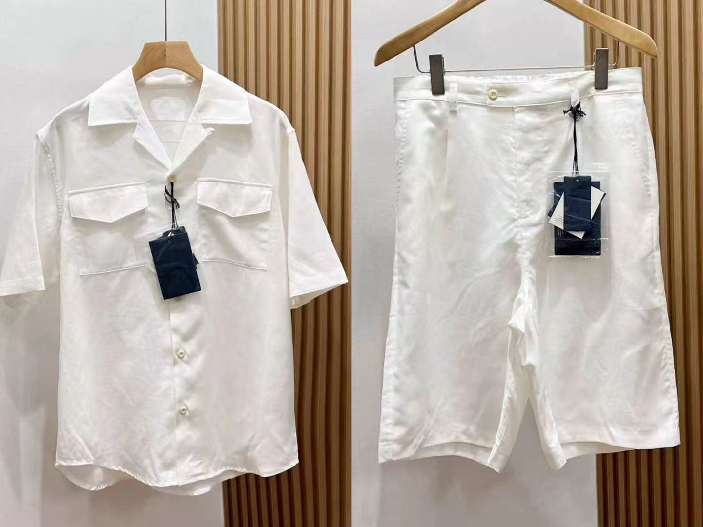 [홍콩명품.PRADA] 프라다 2026 남성용 린넨 반팔셔츠세트 PD1898 HD 홍콩명품의류,구매대행,온라인명품