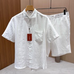 [홍콩명품.loro piana] 로로피아나 2026 남성용 린넨반팔셔츠세트 LP1359 HD 홍콩명품의류,구매대행,온라인명품