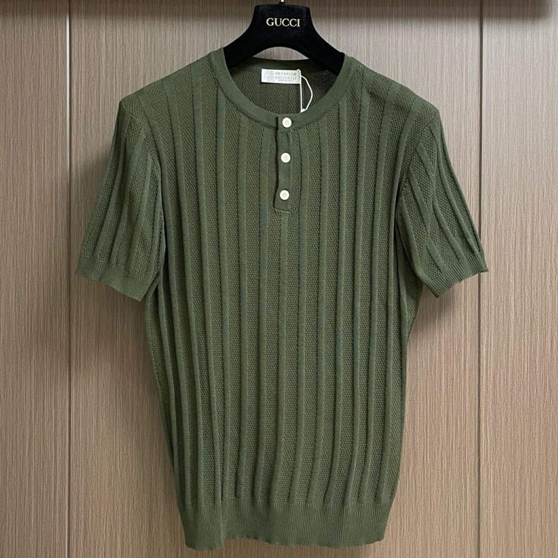 [홍콩명품.BRUNELLO CUCINELLI]브루넬로 쿠치넬리 2026 남성용 니트반팔 BL1651 PD 홍콩명품의류,구매대행,온라인명품