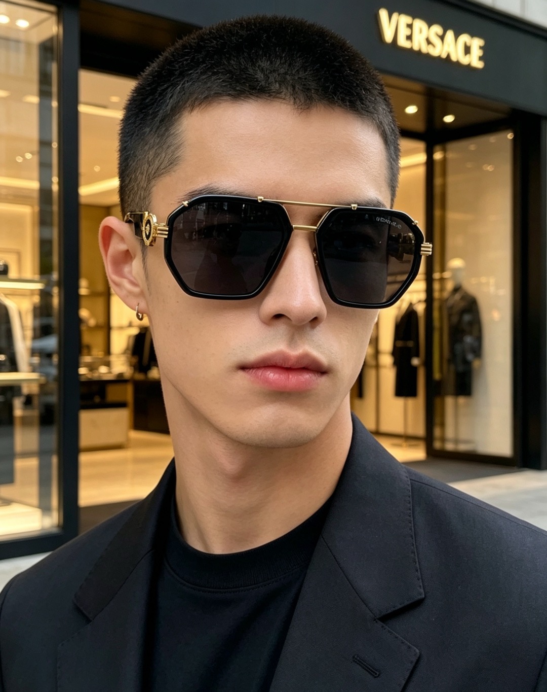 [홍콩명품 VERSACE] 베르사체  26SS 로고 연예인 남여 선글라스 VC001 SG1-A 홍콩명품의류,구매대행,온라인명품